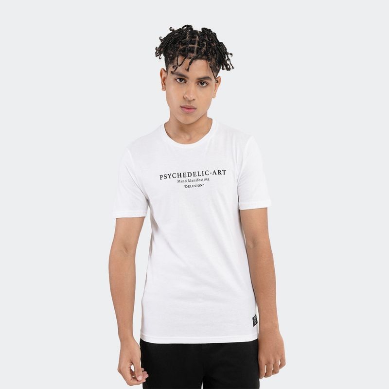 Celcius kaos lengan pendek psychedelic putih_ kaos distro