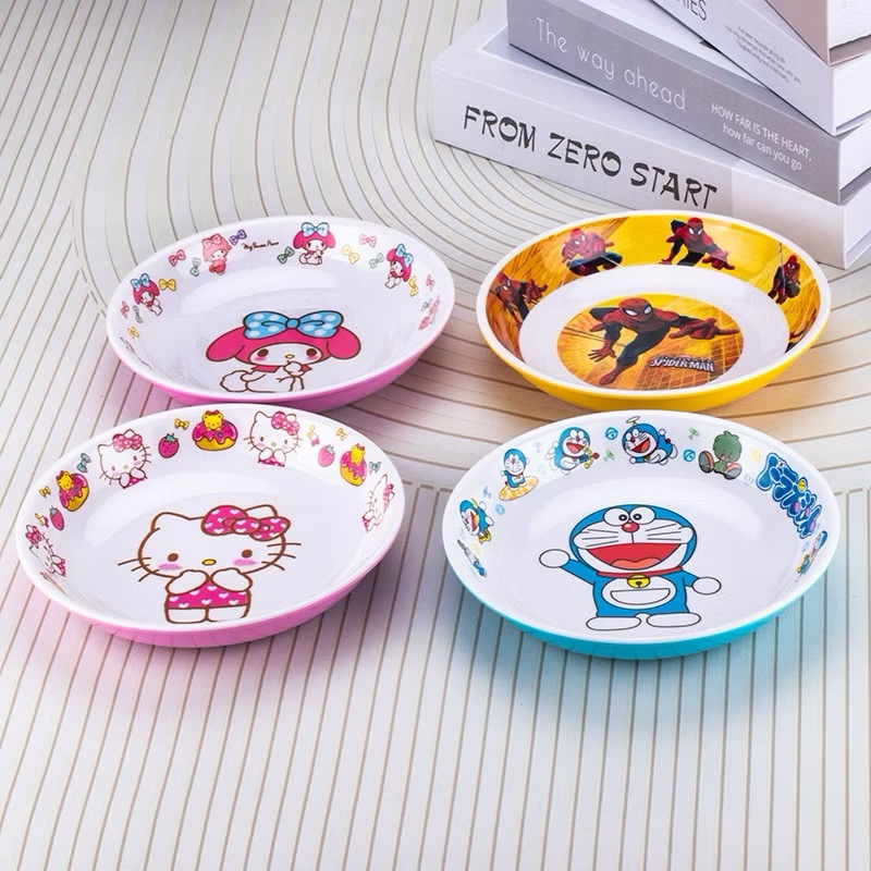 piring cekung karakter import lucu bentuk bintang frozen hellokitty doraemon