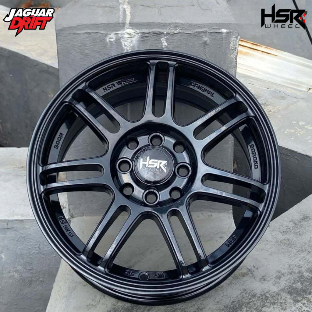 Velg Mobil Model Rpf01 Warna Hitam Untuk Mobil Brio, Agya, Livina Pelek Hsr Boon R15 Lebar 6,5 - Fre