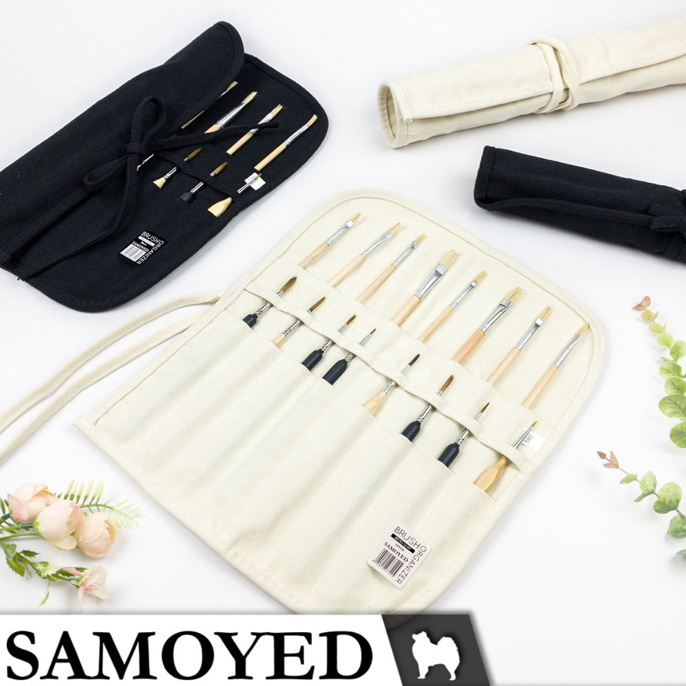 

KODE X52F Tempat Tas Kuas Lukis Alat Tulis Perkakas Kain Kanvas Gulung Profesional Professional Painting Artist Brush Stationery Tools Canvas Roll Up Case Pouch Bag Storage Organizer Holder Samoyed BRORL16