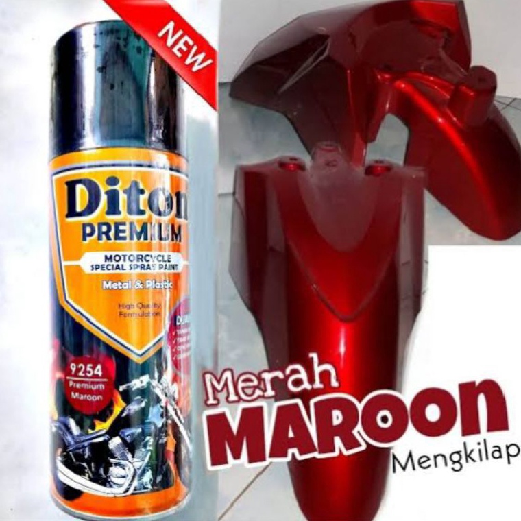 KODE I33I Cat Merah Hati Pilok Marun Premium Maroon 9254 Diton Premium Cat Sepeda Motor Mobil Velg