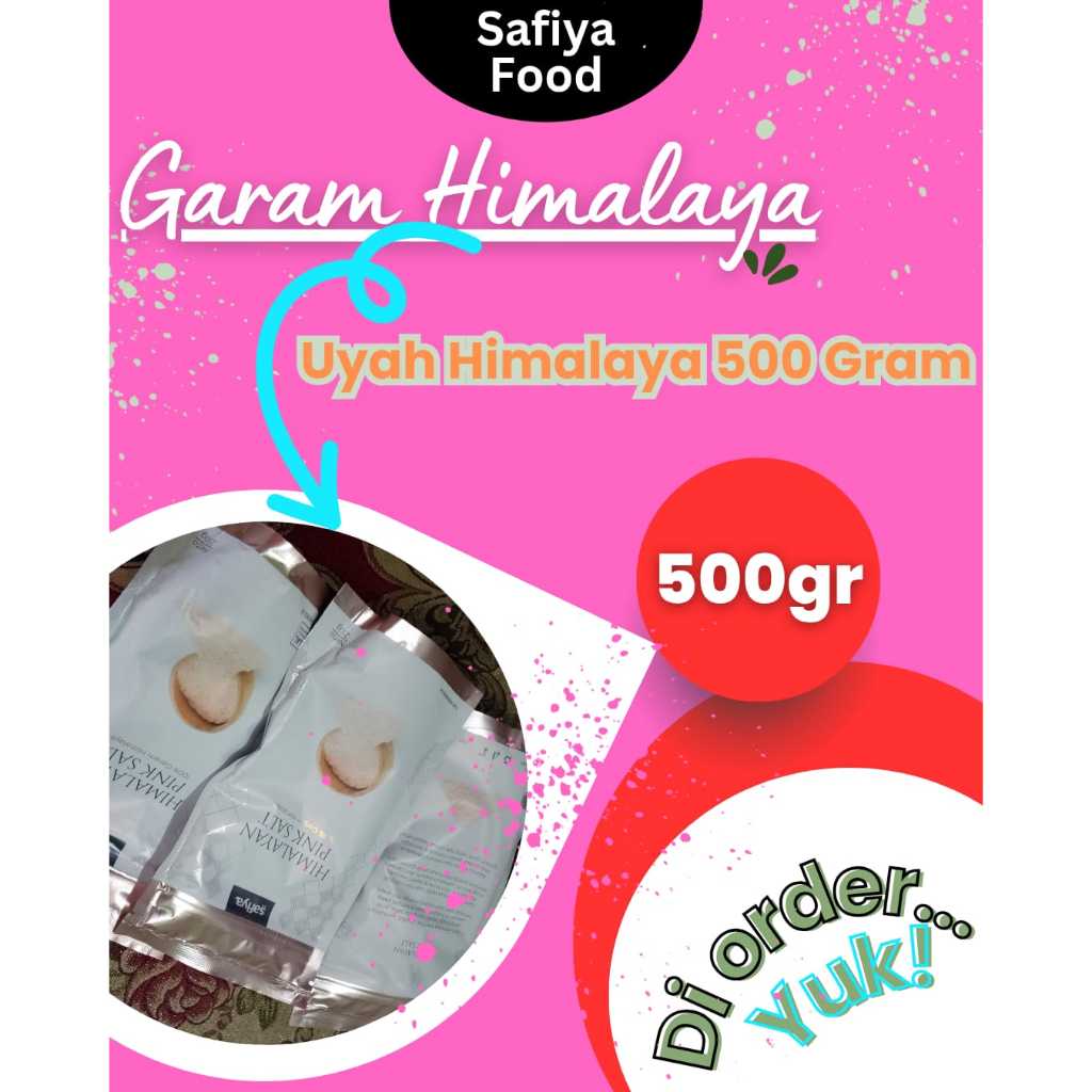 

SAFIYA Garam Himalaya 500gram | SAFIYA Uyah Himalaya 500 Gram | SAFIYA Garam Himalaya 500 gram