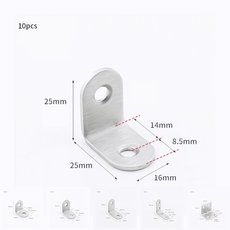 READY 10pcs Siku L Tebal Siku Minimalis Siku Besi L Siku Ambalan Besi Siku Rak Siku L Stainless