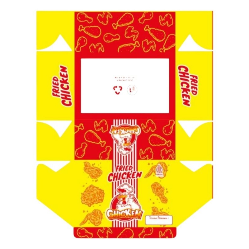 BOX FRIED CHICKEN LAMINASI VOIL / DUS KEMASAN FRIED CHICKEN / DUS KFC