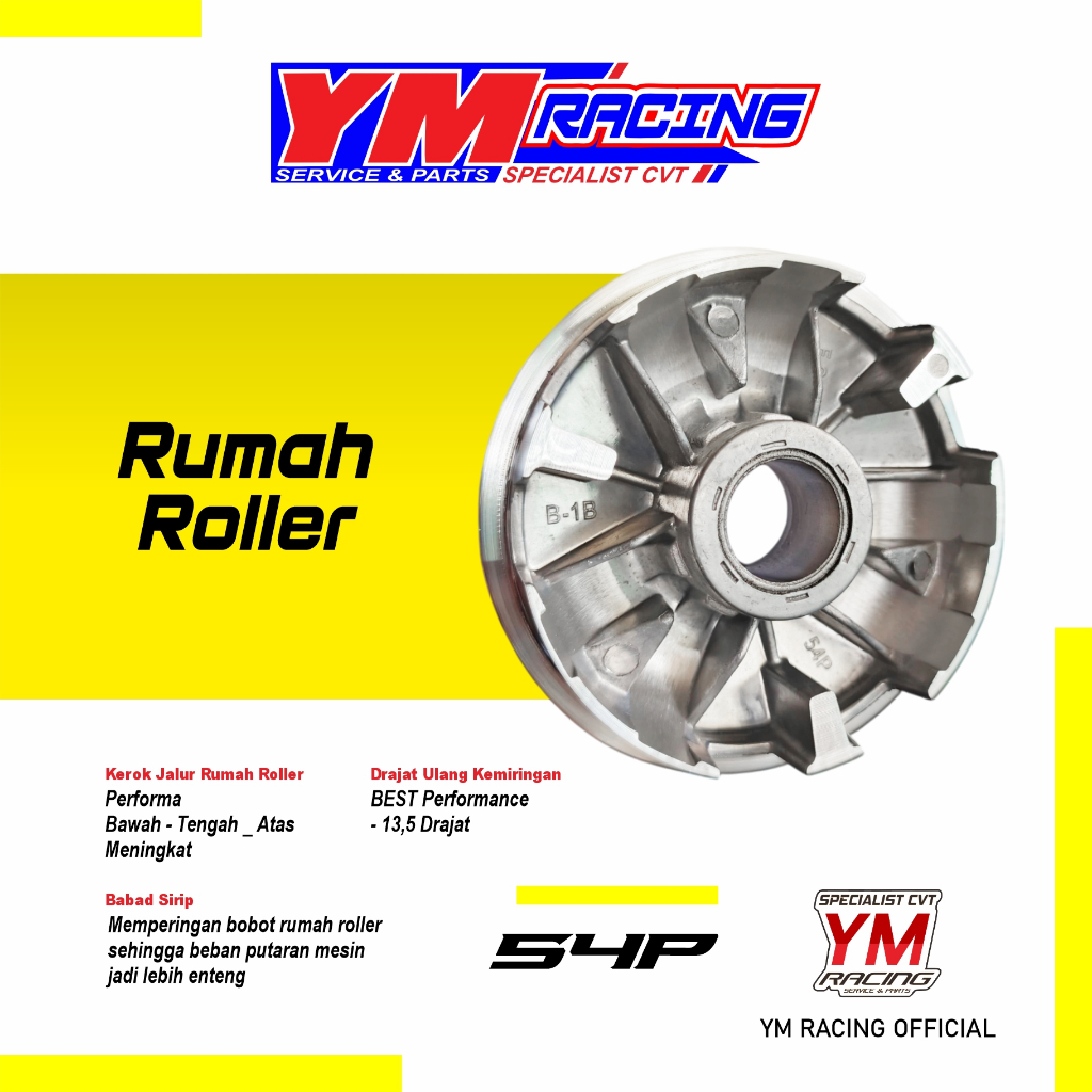 RUMAH ROLLER BUBUTAN MIO J 54P [ RUMAH ROLLER RCING XRIDE 115 ( RUMAH ROLLER MIO SOUL GT / RUMAH ROL