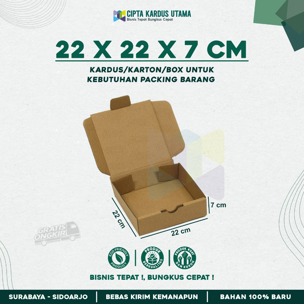 

Kardus Die Cut 22x22x7 | Box Diecut | Karton Cocok untuk Hampers dan Aksesoris