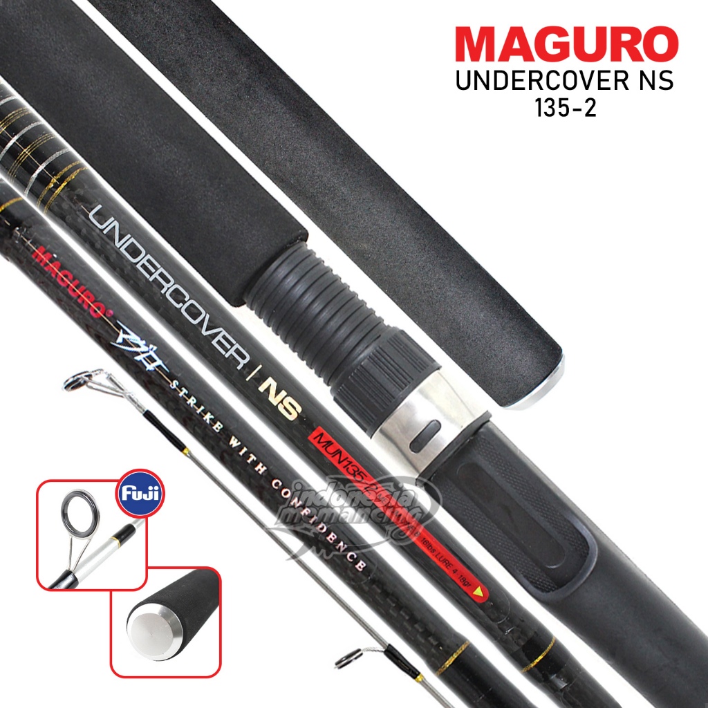 Joran Spinning Maguro Under Cover NS 135cm | 150cm | 165cm | 180cm Joran Sambung 2 Labuan Pancing