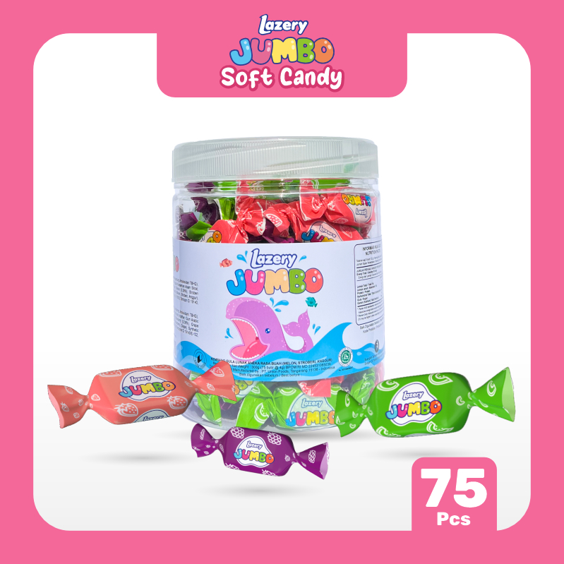 

Permen Lazery Jumbo Ples 300 Gram - Lazery Jumbo Strawberry Melon Grape Candy