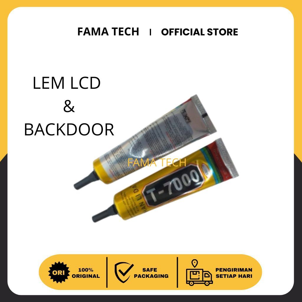 

FAMA TECH Lem Layar Hp LCD & Backdoor T-7000 hitam original
