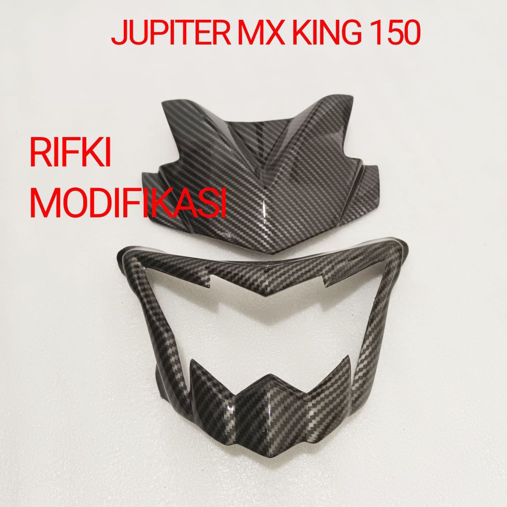 COVER LAMPU PLUS VISOR MX KING 150 MODEL CARBON