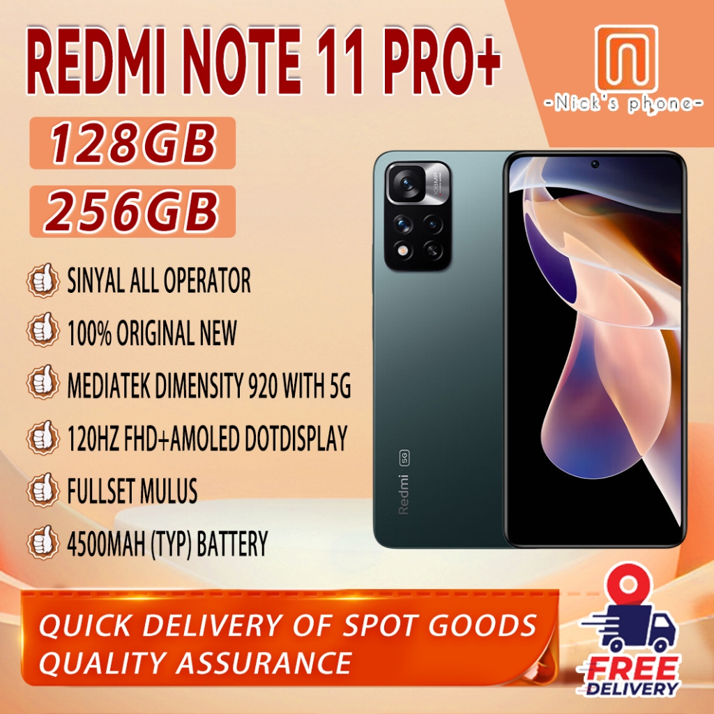 Xiaomi Redmi Note 11 Pro+ 5G 6/128GB 8/128GB 8/256GB Sinyal Permanen New Original100% Inter Android 