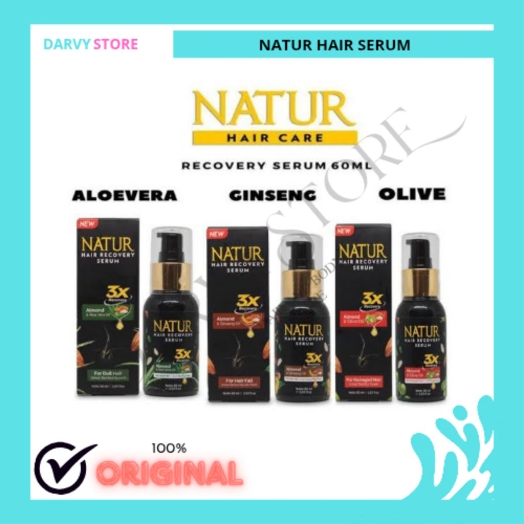 Natur hair recovery serum/perawatan rambut/merawat rambut/kekuatan kebersihan rambut Treatment Shamp