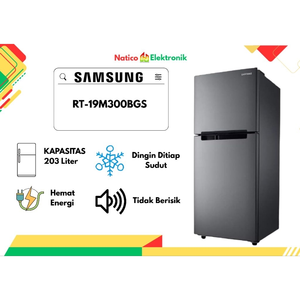 Kulkas Samsung RT 19 M300BGS 2 PINTU