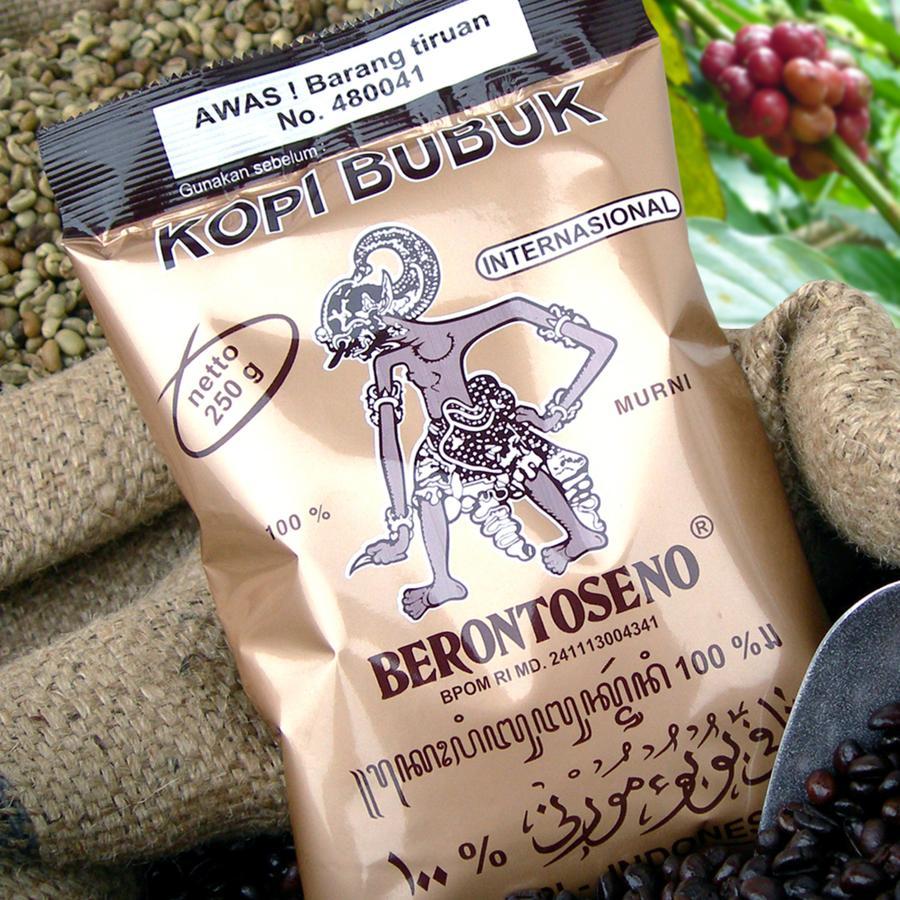 

Kopi Bubuk Berontoseno Internasional Isi 1 Pcs 250 Gram Kopi Wayang Jawa Murni Kopi Hitam Coffee
