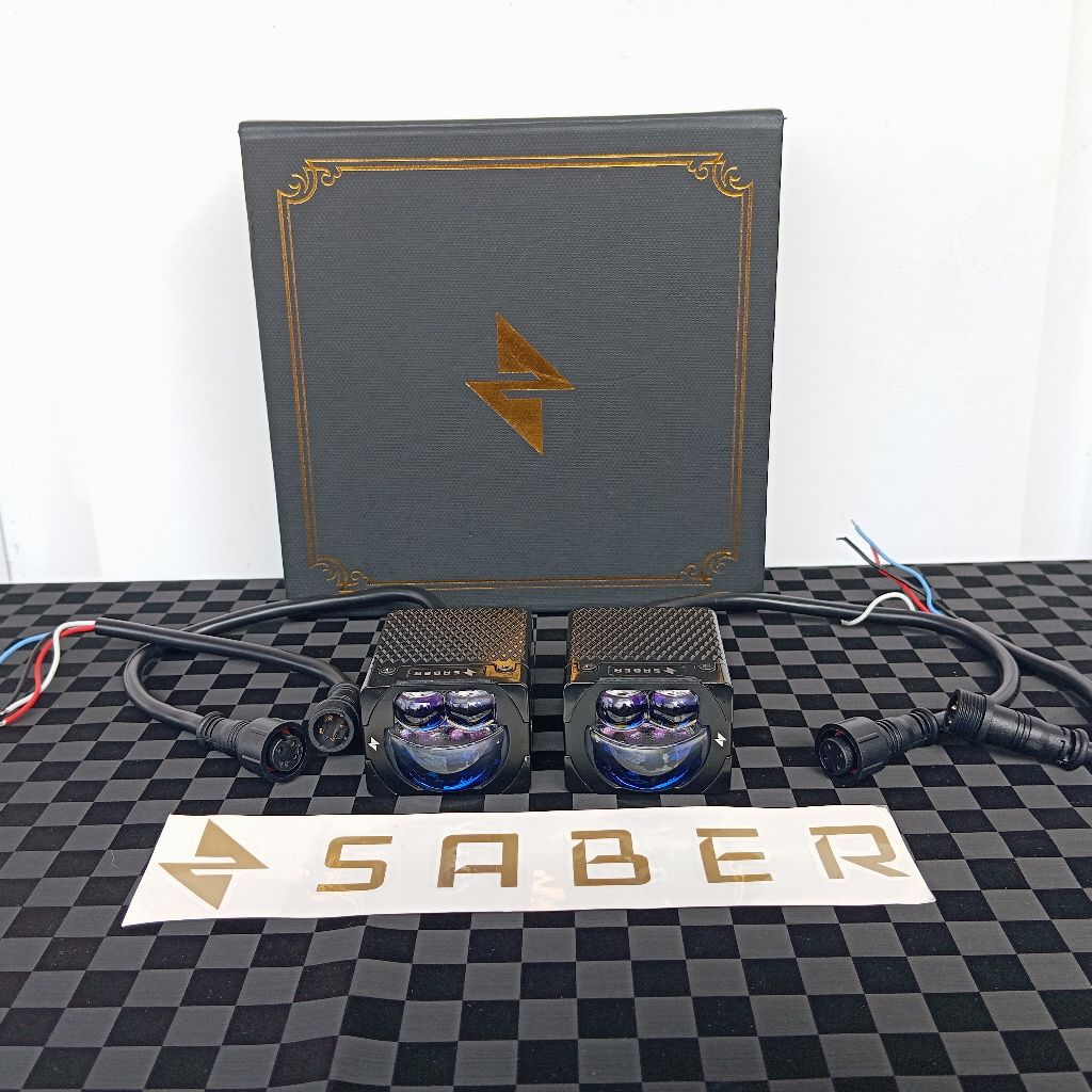 MINI PROJIE SABER SR1 EVO NEW MINI PROJIE LED PROJECTOR FOGLAMP LAMPU MOBIL