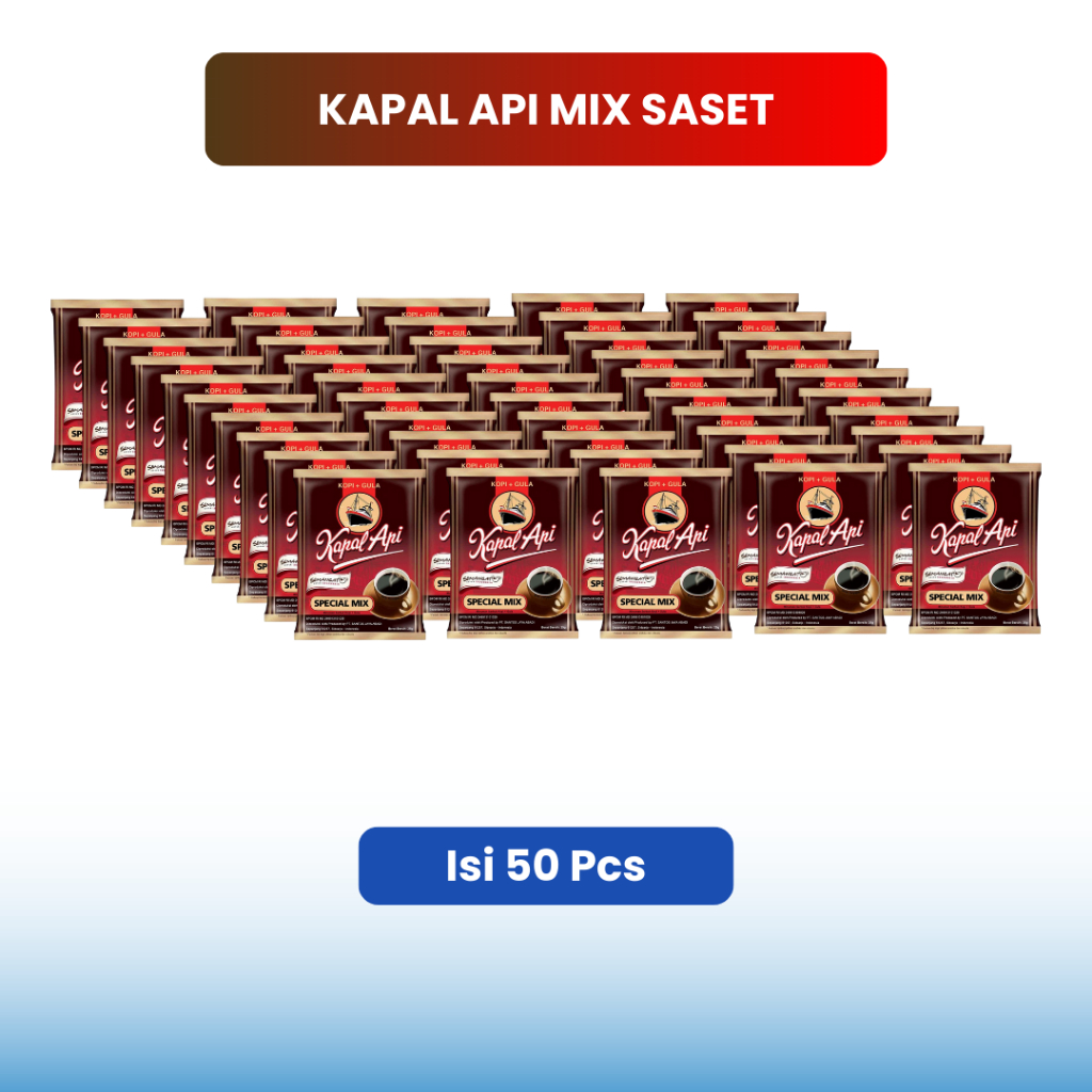 

Jual Kopi Kapal Api Mix Saset Paket 50 Saset / 5 Renceng