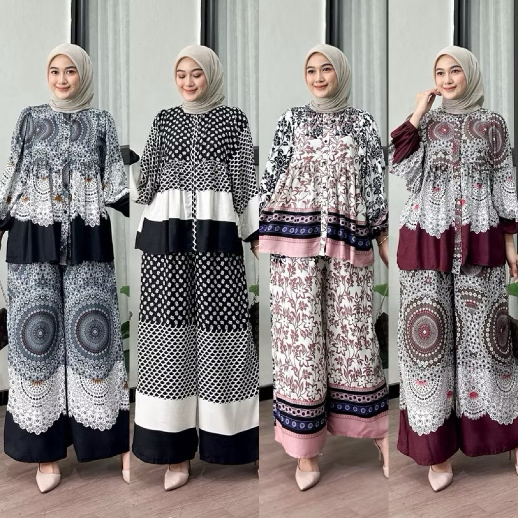 Premium Alesha Set Rayon / Setelan Rayon Terbaru / Setelan Rayon Premium / Set Rayon Jumbo / Setelan