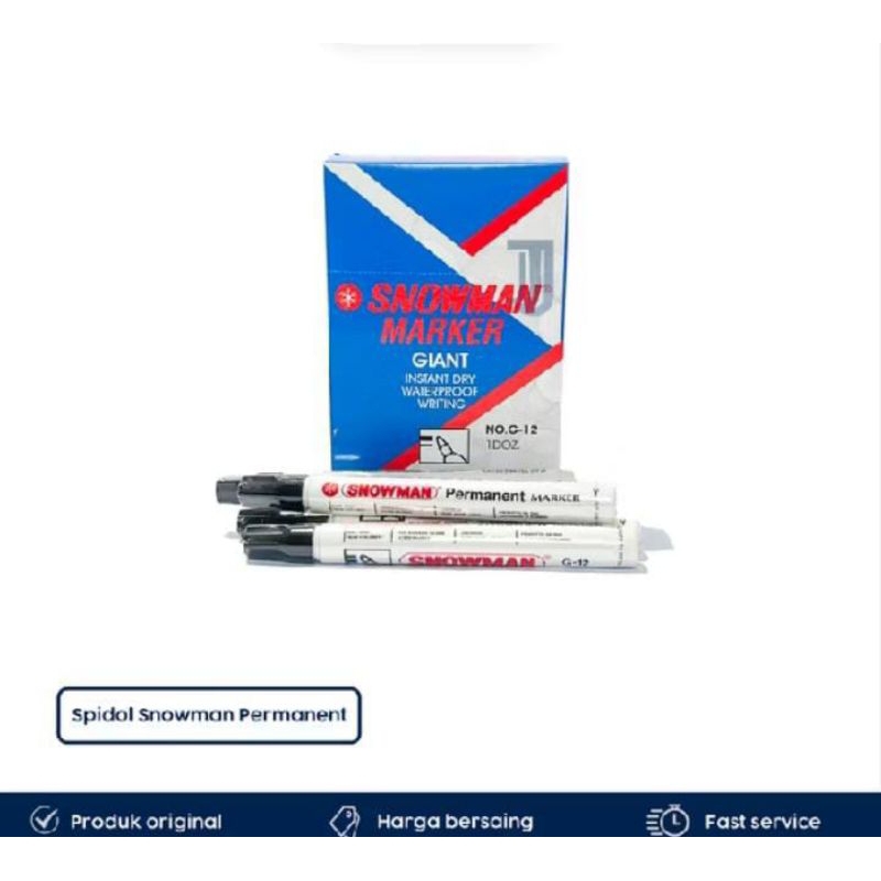

(1 PCS) Spidol SNOWMAN Permanen Marker G-12