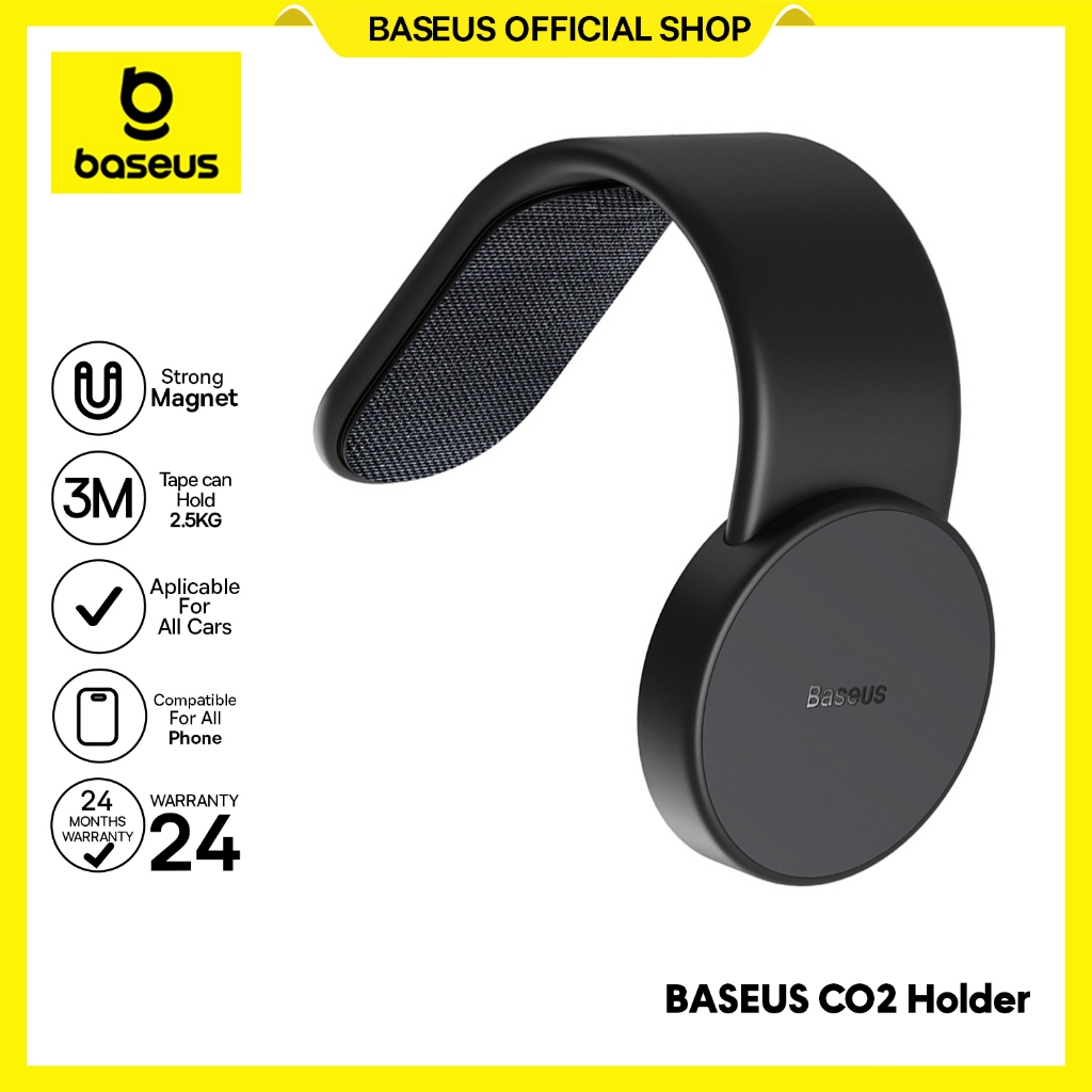 Baseus Phone Holder Magnetic C02 Car Holder Serbaguna Kuat Kokoh Metal 180 Derajat