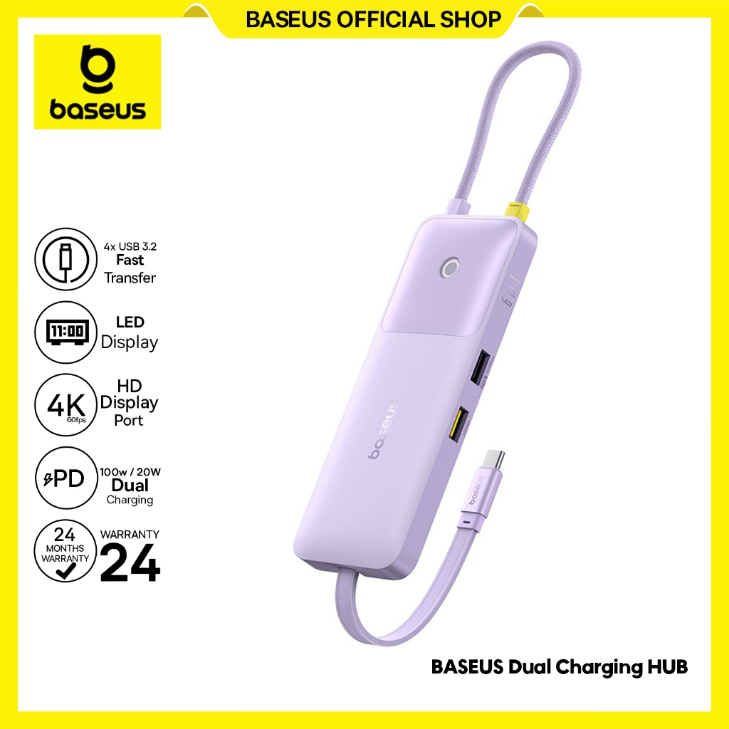 Baseus Dual Fast Charging 6-in-1 HUB USB-C to HDMI 4K60Hz*1