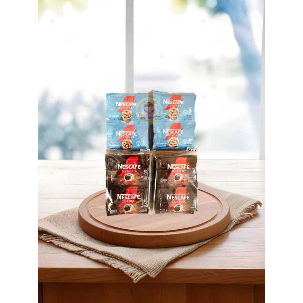 

.Sepack Nescafe Ice Roast Americano , Nescafe Classic isi 10 sachet @2 gr kopi instan ( DS Bgr )