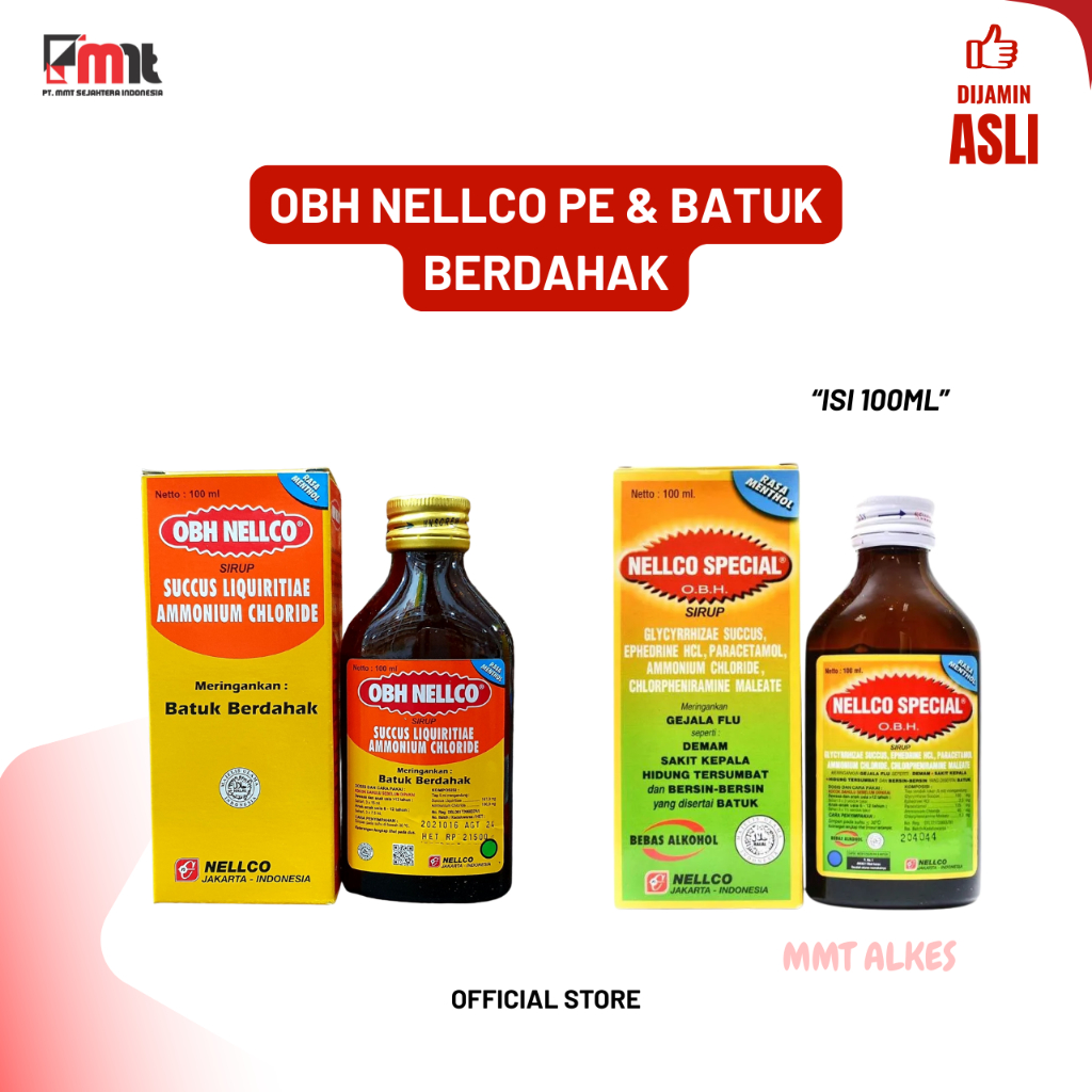 Nellco special pe 100ml Obh nellco pe  - OBH Nelco Batuk Berdahak 100ml / Obat batuk dan flu