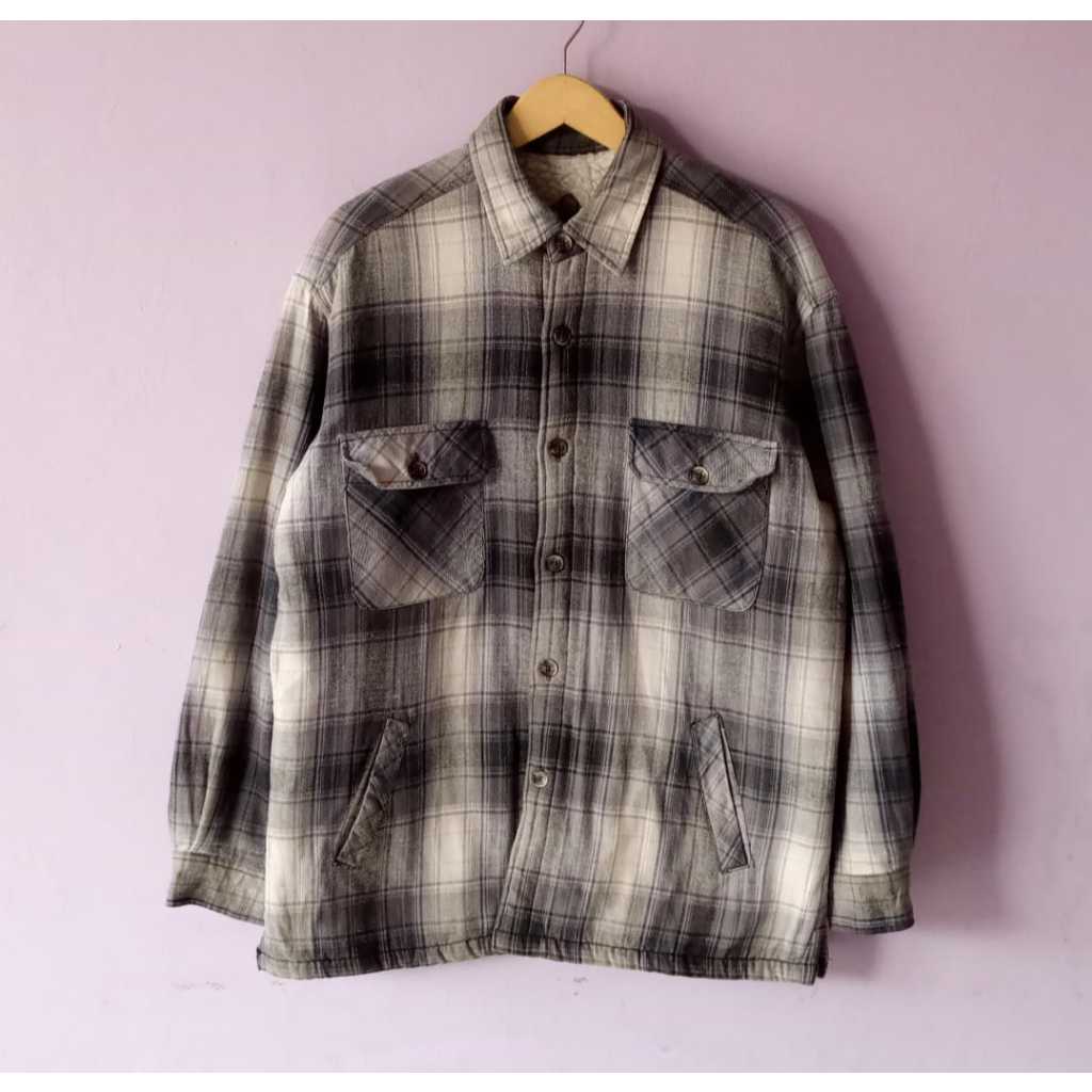 outer veterano jaket dalam sherpa outer wool veterano outer vintage