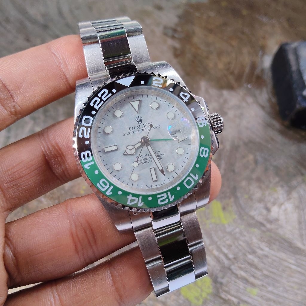 GMT Master II Starbucks Meteorite Dial Jam Tangan Pria Automatic