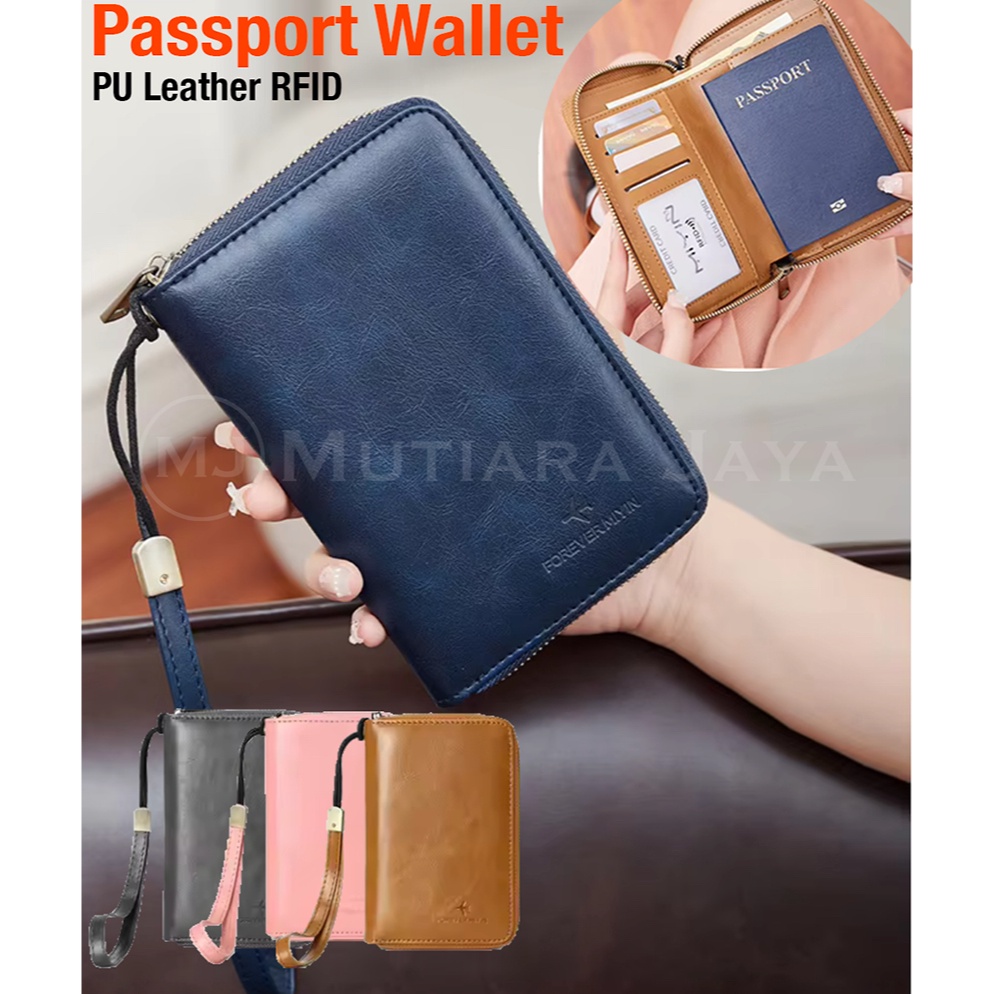 KODE P52E MIYIN Dompet Cover Passport Kulit Universal Paspor Holder Card Slot Wallet Leather