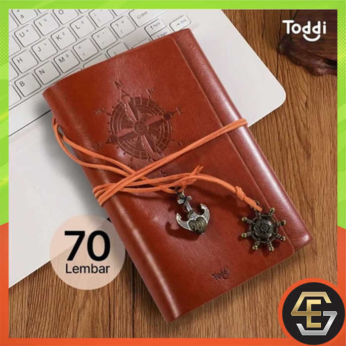 

Buku Catatan Binder Cover Kulit Ringbook Vintage Compass Pirate Jangkar