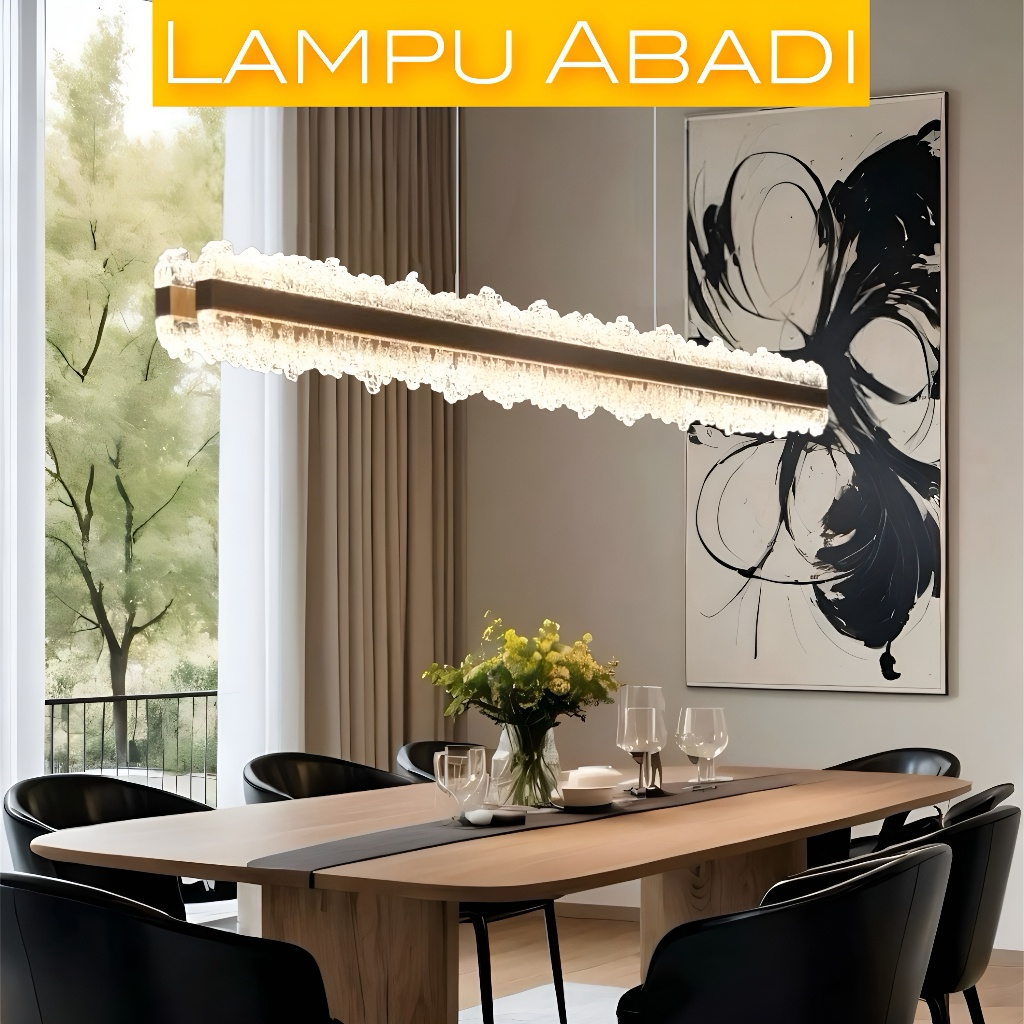 Lampu ABADI Lampu Gantung Hias LED Minimalis Chandeliers untuk Meja Makan Kantor Dekorasi Ruangan