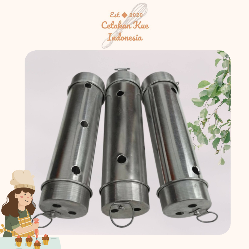 {CKI} Cetakan Lontong Stainless TEBAL 15cm Diameter 3,5cm