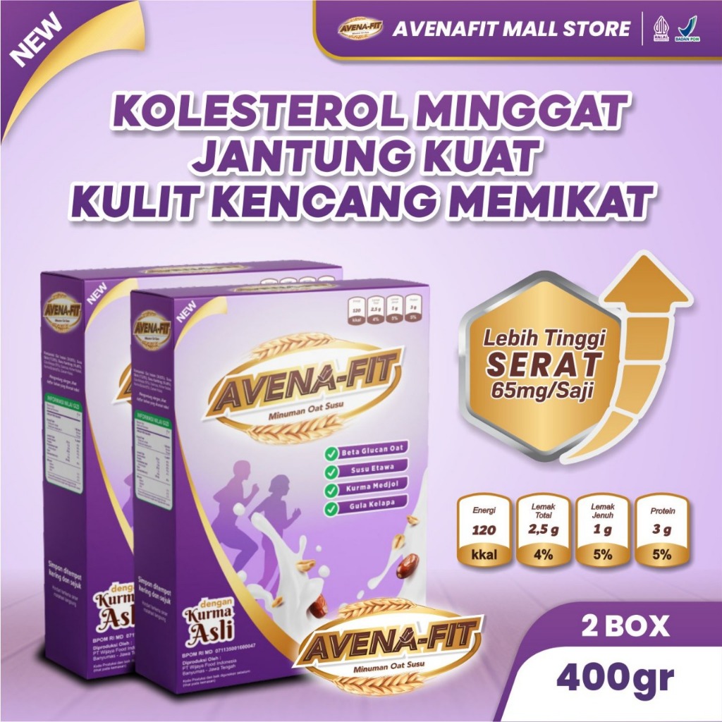 

Terlaris Avena fit 2 Box Sereal Oat Susu Kurma untuk mengatasi kolesterol jahat dan sehatkan jantung