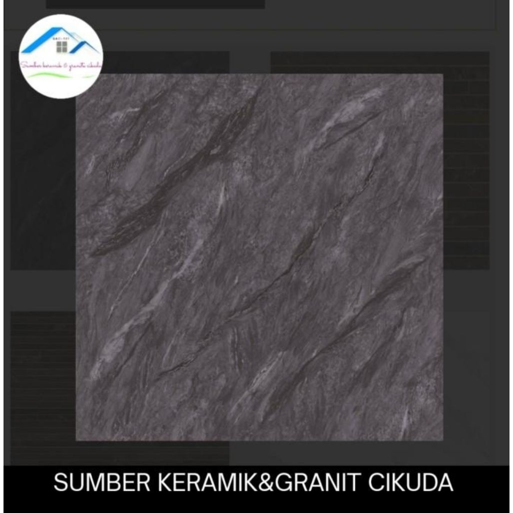 GRANIT 60X60 KW1 MATT KASAR MOTIF MARMER | ARNA AGNIA DARK GREY