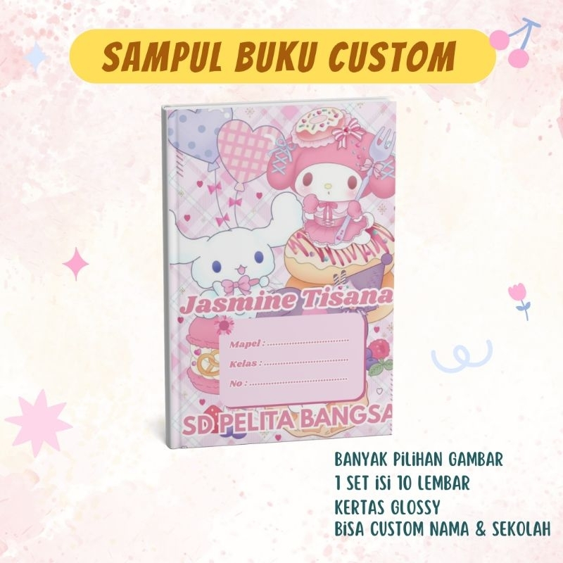 

Sampul buku Custom Nama isi 10 pcs, Cover buku sekolah A5 B5 Sidu Bigboss