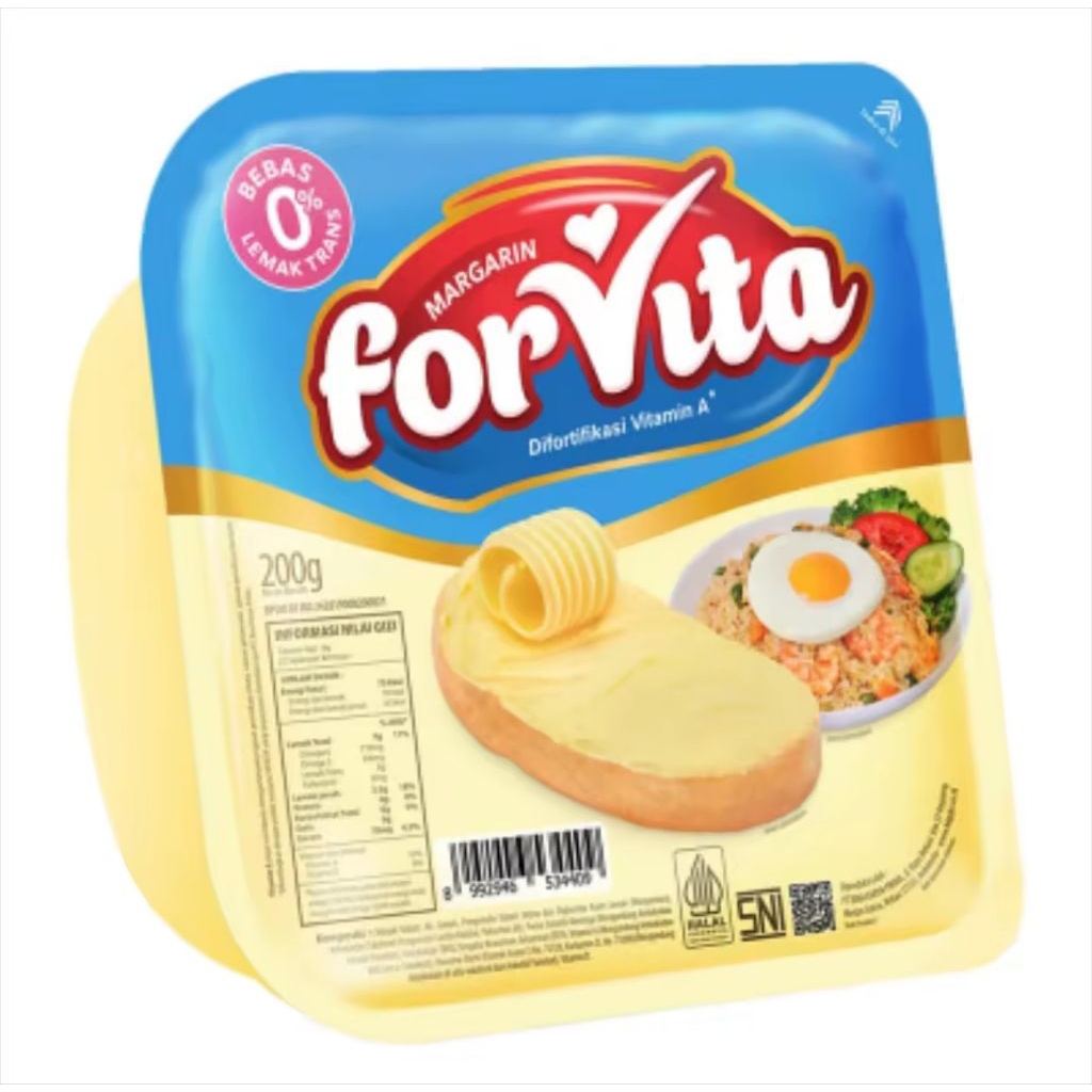 

Forvita Margarin Cup 200gr | Margarin Serbaguna Untuk Masak & Kue | Rasa Gurih & Lezat | Sembakoo.id