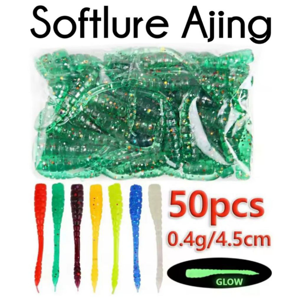 50pcs Softlure ajing 4,5cm