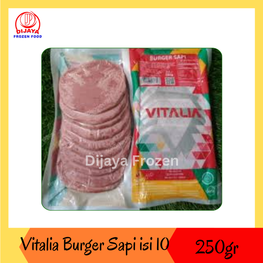 

Vitalia burger sapi isi 10 (250gr) & isi 20 (280gr)
