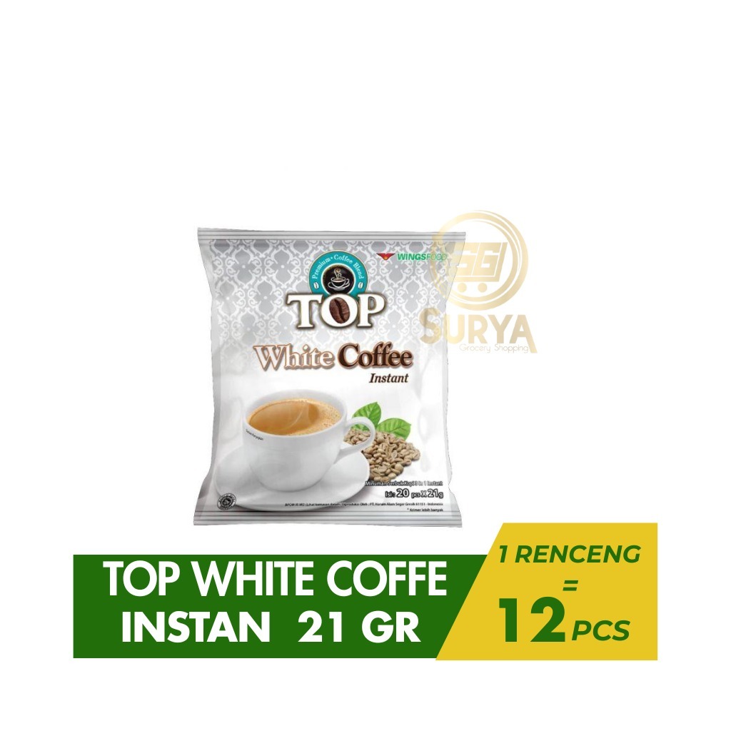

TOP WHITE COFFE INSTANT 21GR [1 RENTENG ISI 12 PCS]