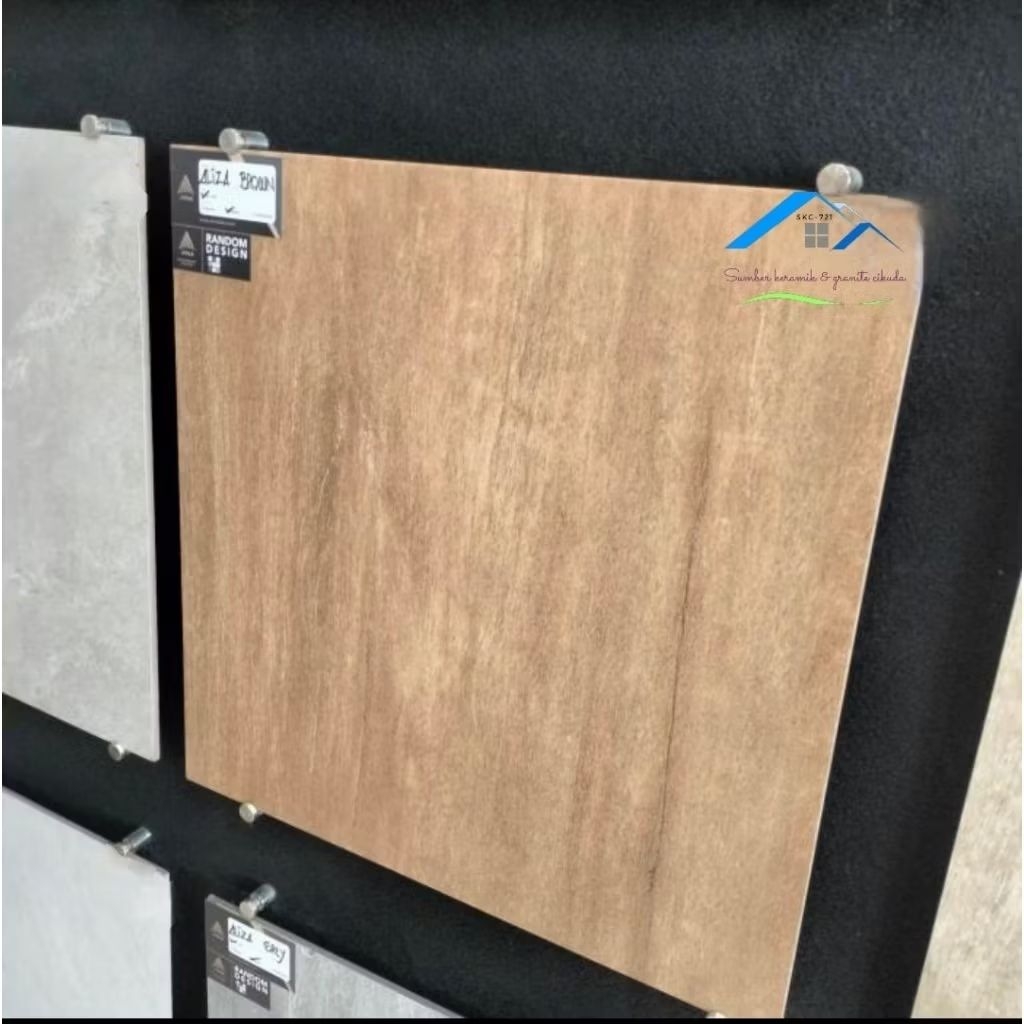 PROMO GRANIT 60X60 IKATAN MOTIF KAYU TEXTUR MATT KASAR | ARNA ALIZA BROWN