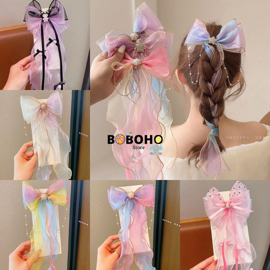 BOBOHO - AKSESORIS RAMBUT ANAK PEREMPUAN/JEPIT RAMBUT PITA ANAK-ANAK HIASAN KEPALA ANAK PEREMPUAN