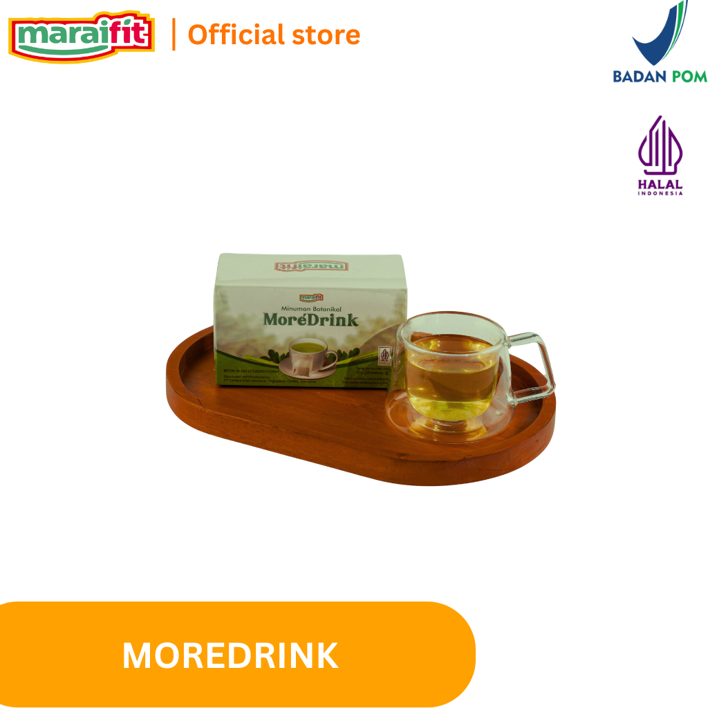 

Maraifit More'Drink, Minuman herbal kelor dan serai isi 20 teabag