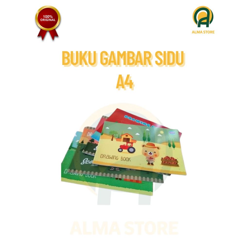 

BUKU GAMBAR SIDU/ DRAWING BOOK A4 isi 5 pcs