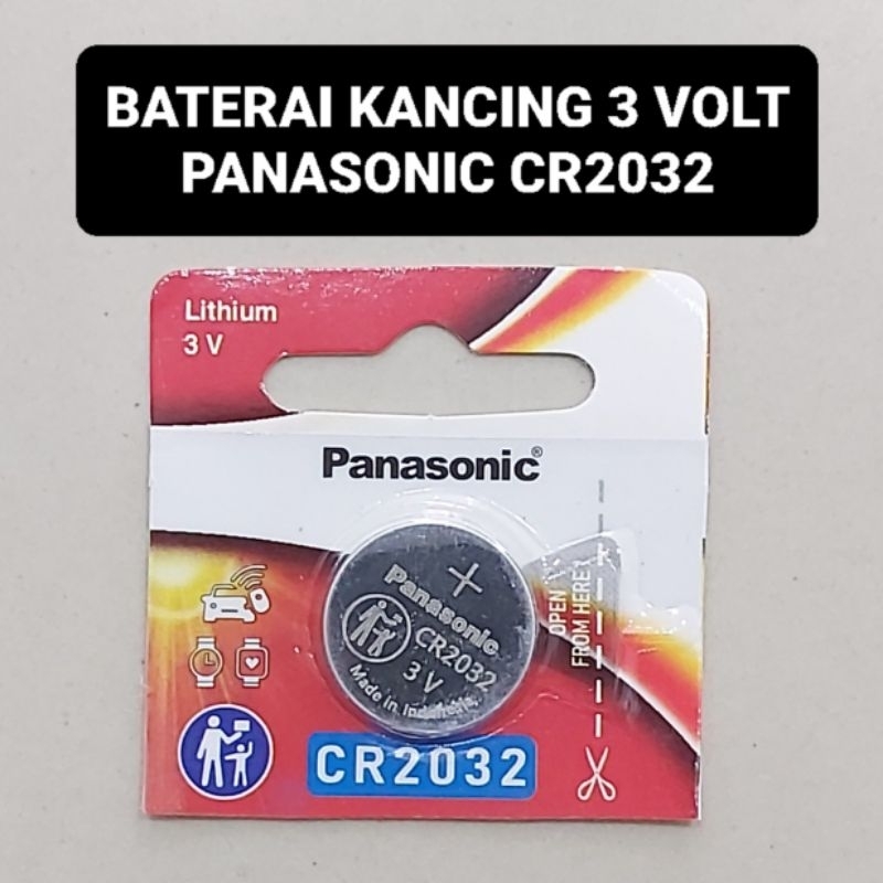 PANASONIC Baterai CR2032 Lithium CR 2032 3V