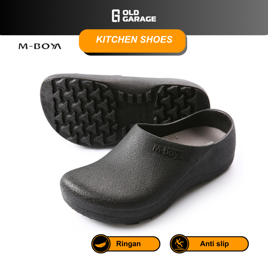 Sepatu Kitchen Pria Chef Shoes Kitchen Shoes Anti Slip M-boya S076 DJL1