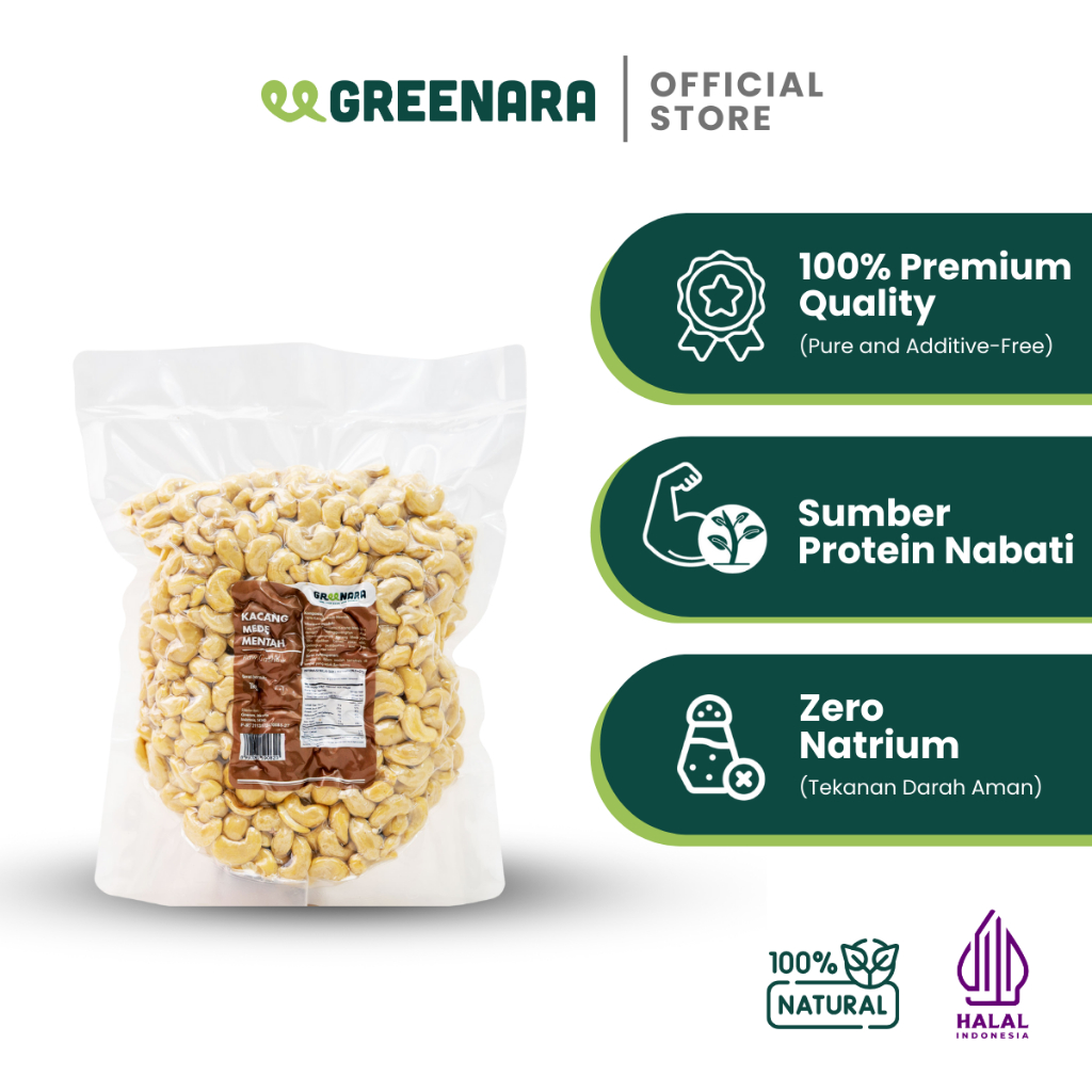 

Greenara - Kacang Mede Mentah 1kg / Raw Cashew