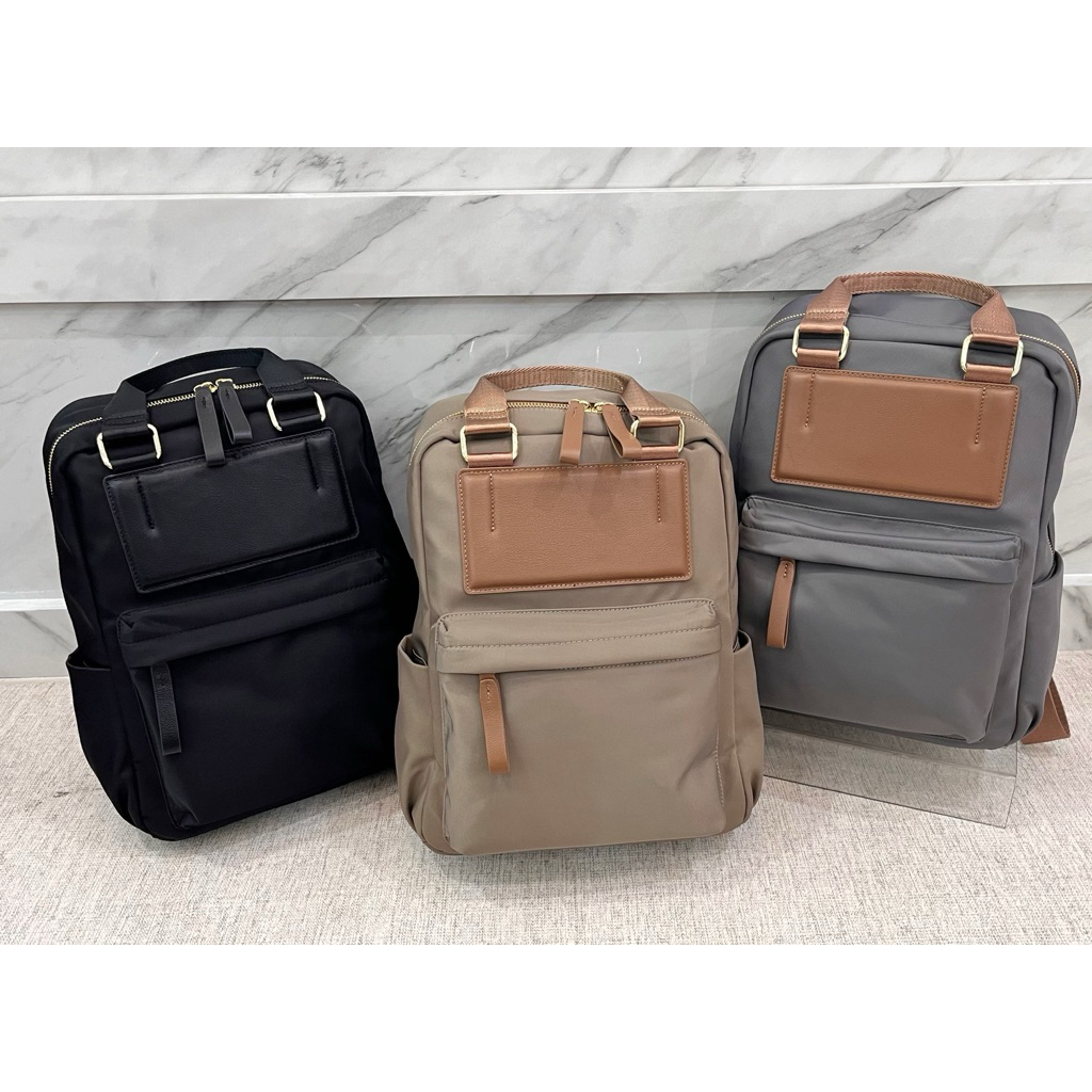 [GENUINE LEATHER] 16311 TAS RANSEL WANITA NYLON KOMBINASI LEATHER