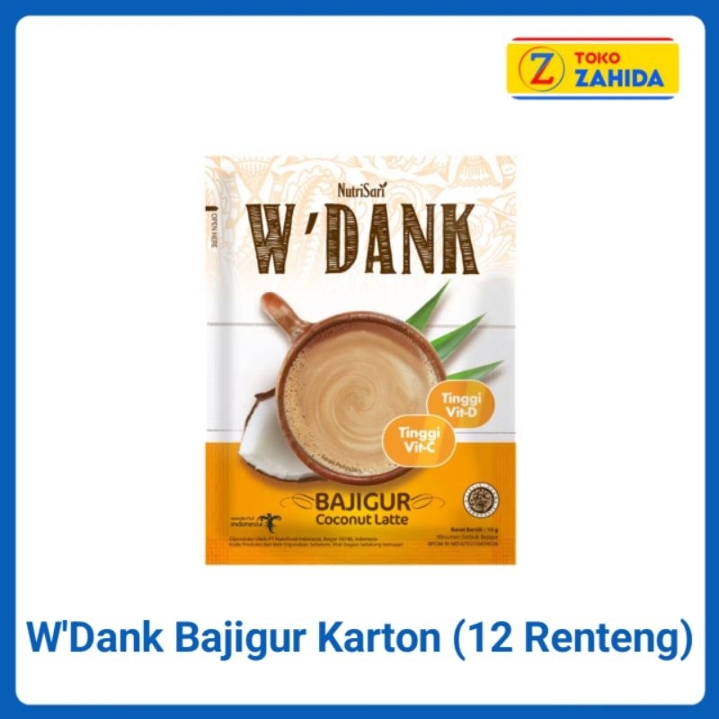 

W'Dank Bajigur Minuman Tradisional 1 Karton isi 12 Renteng