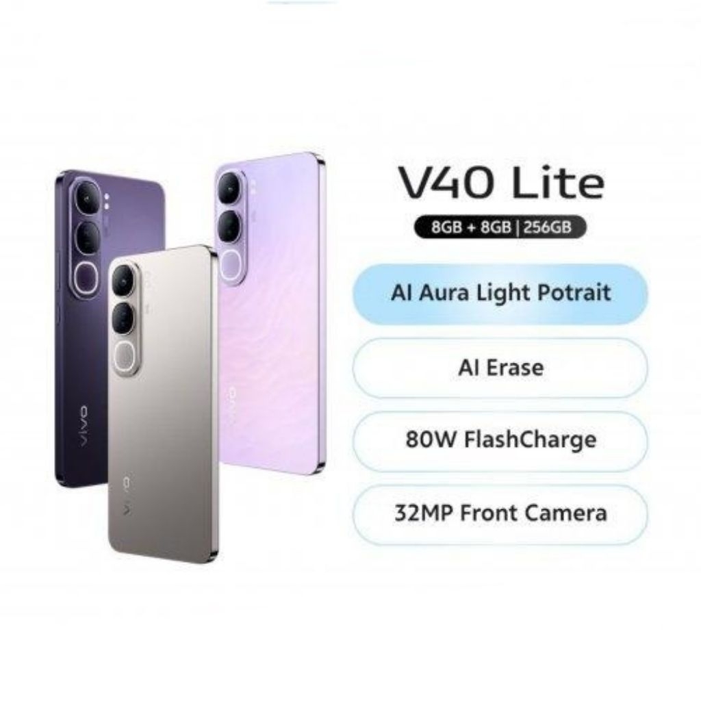 HP VIVO V40 LITE 8/256 GB - VIVO V40 Lite RAM 8GB ROM 256GB GARANSI RESMI
