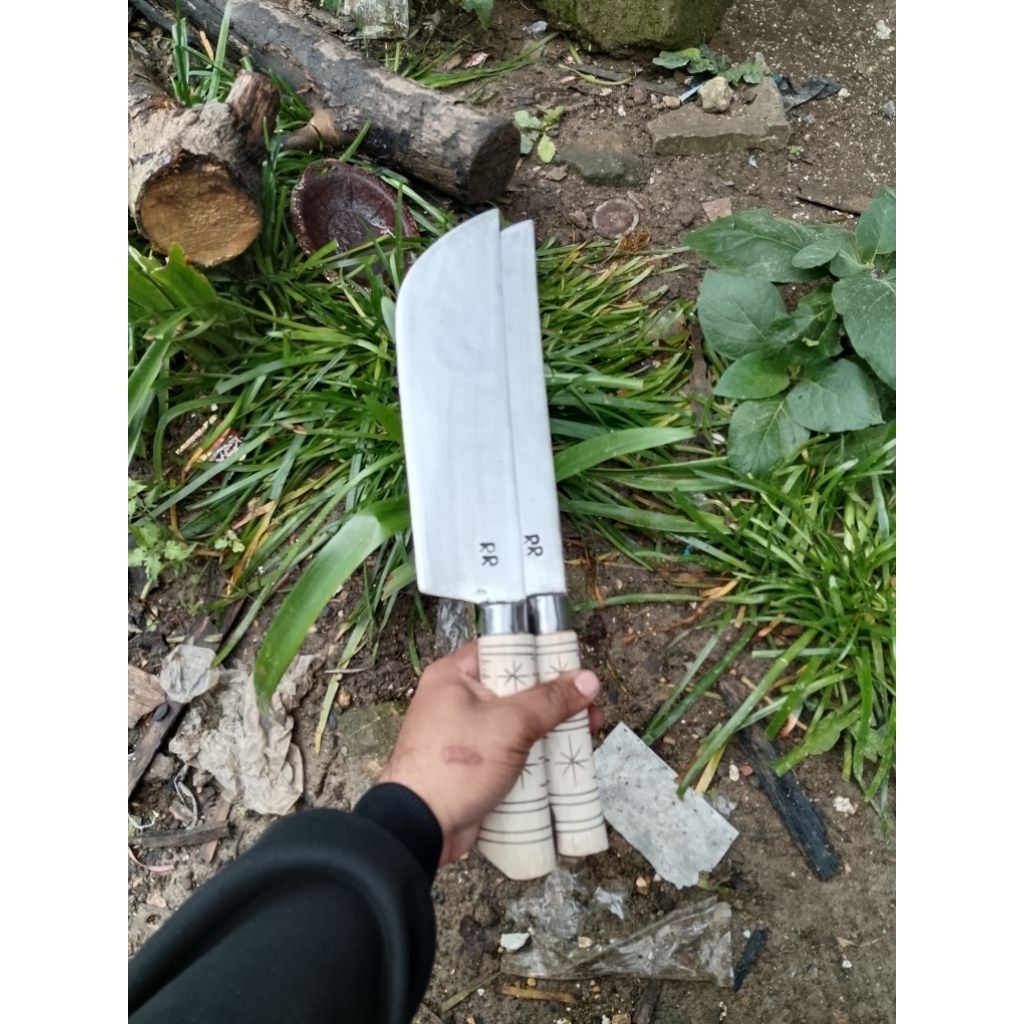 pisau baja potong tulang ayam, daging dan lain-lain